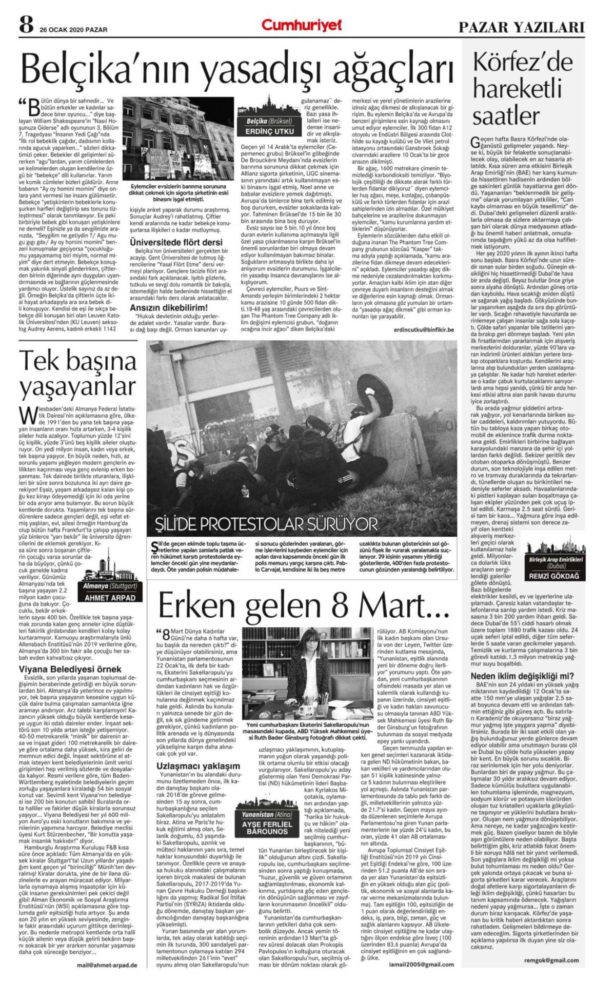 körfezde hareketli saatler